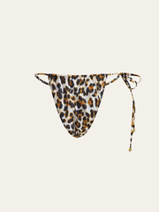 Leopar Desenli Bağlamalı Bikini Altı