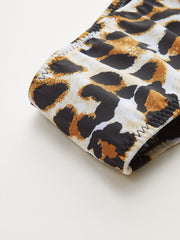 Leopar Desenli Bağlamalı Bikini Altı
