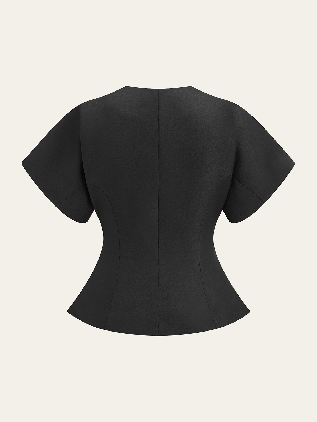 V Yaka Peplum Üst