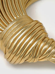 Altın Kıvrımlı Halka Çanta