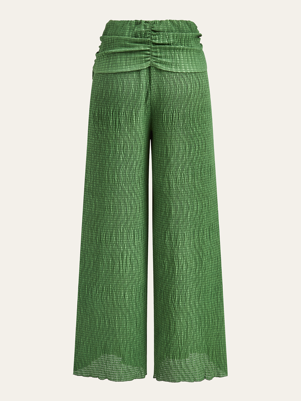 Dokulu Desenli Geniş Paça Pantolon