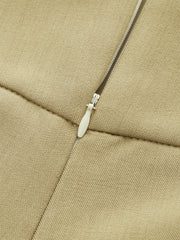 Asimetrik Fırfırlı Orta Bel Pantolon