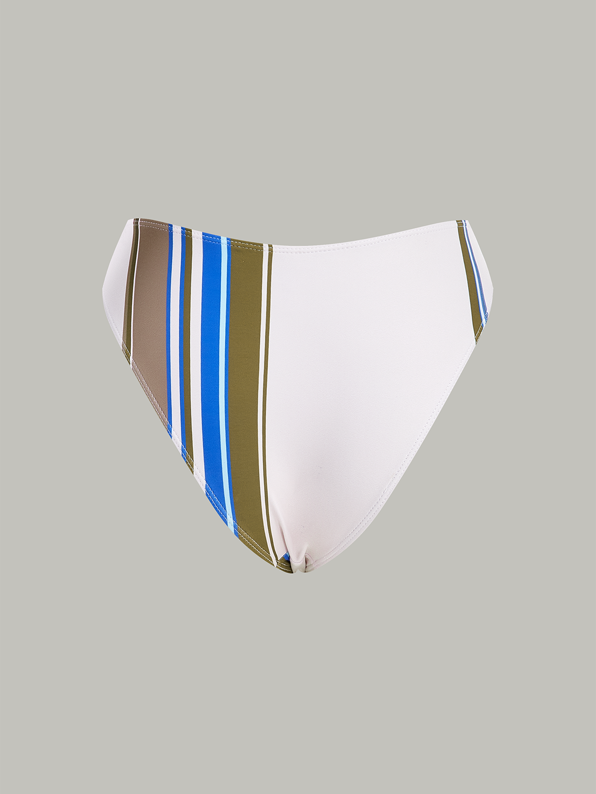 Renk Bloklu Çizgili Bikini Altı