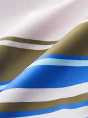 Renk Bloklu Çizgili Bikini Altı