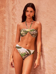 Tropikal Desenli Bikini Altı