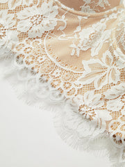 Yarı Şeffaf Dantel Kenarlı Korse Üst