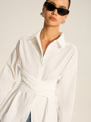 Arka Detaylı Uzun Kollu Gömlek