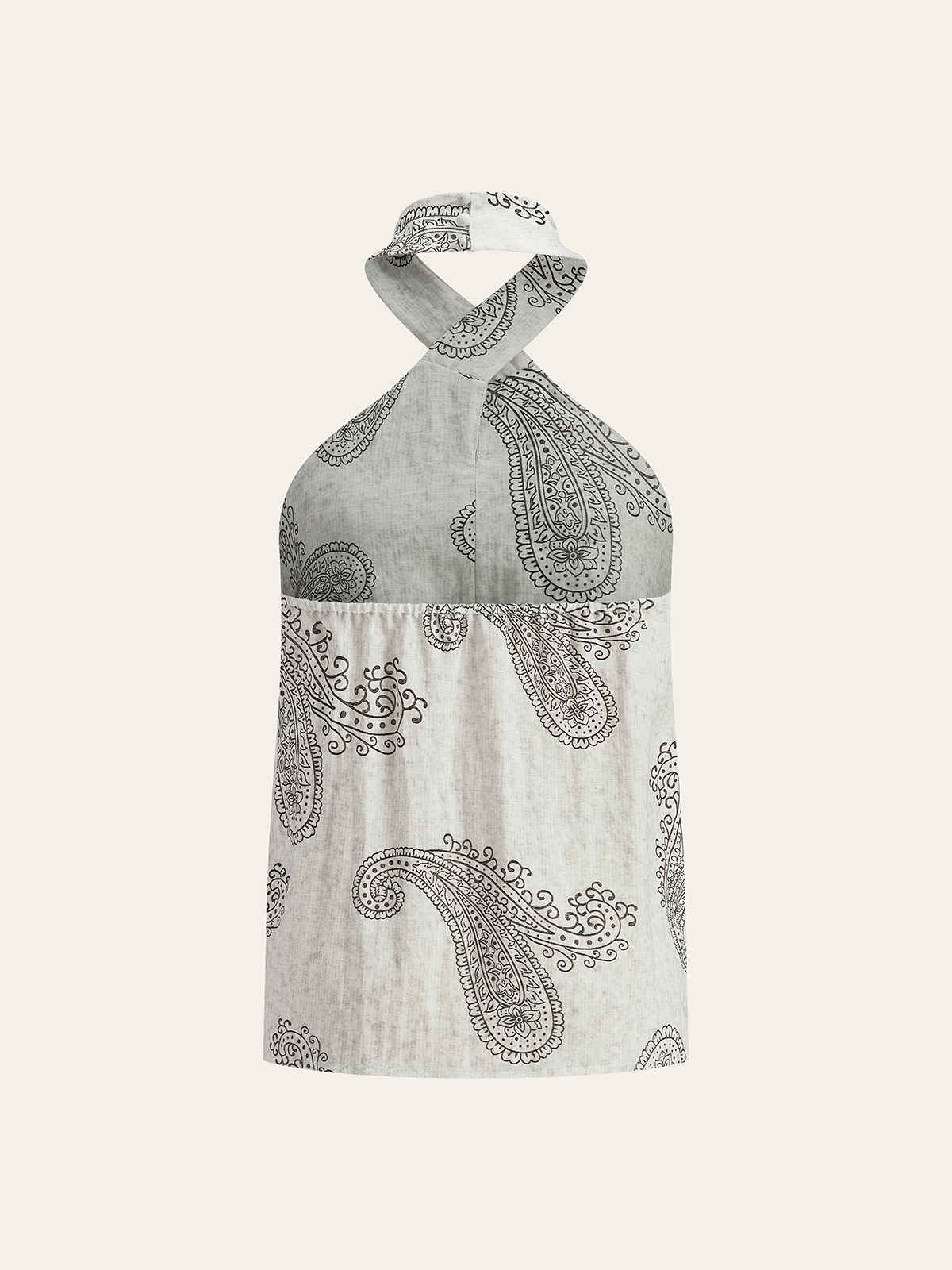 Boho Desenli Askılı Sırtı Açık Üst