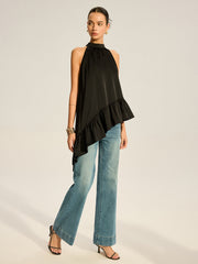Asimetrik Volanlı İp Askılı Üst