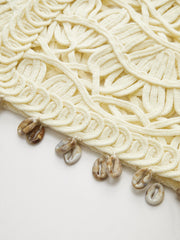 Kabuk Süslemeli Kroşe Yelek