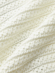 Düğmeli Çizgili Örgü Yelek