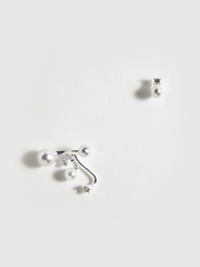 Asimetrik İnci ve Taş Küpe