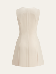 Cepli Fermuarlı Kısa Elbise