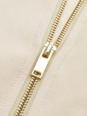 Cepli Fermuarlı Kısa Elbise