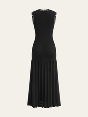 İnci Kenarlı Örgü Elbise