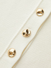 Metal Düğmeli Triko Üst