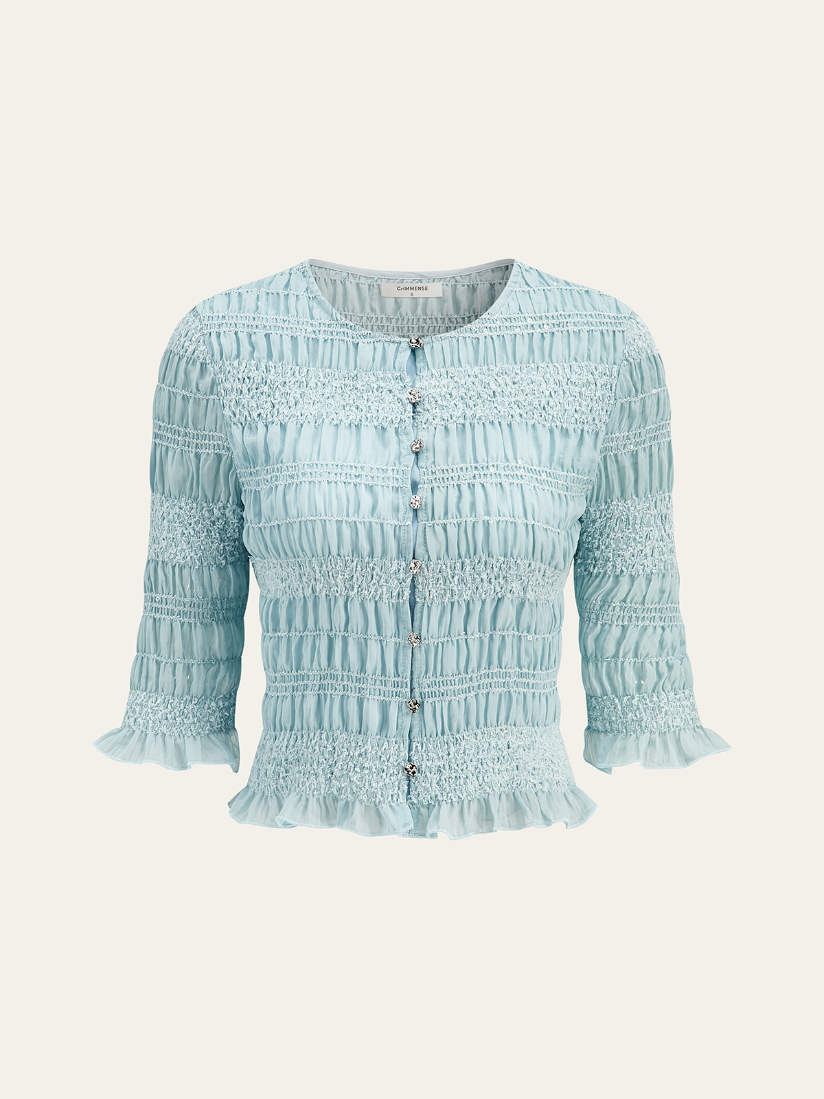 Renkli Fırfırlı Bluz