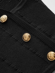 Metal Detaylı Ribana Triko Üst