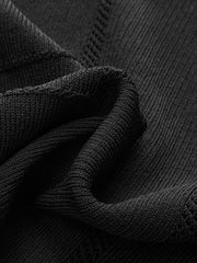 Metal Detaylı Ribana Triko Üst