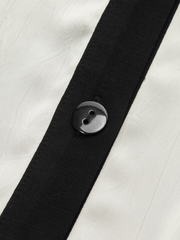 Renkli Ön Düğmeli Kısa Kollu Bluz