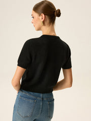 Metal Detaylı Triko Hırka