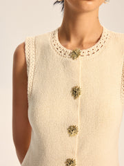 Kroşe Dantel Örgü Yelek