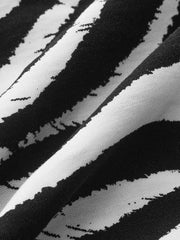 Zebra Desenli Bağcıklı Üst