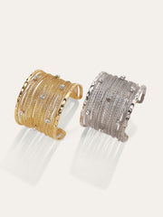 Altın Renkli Çoklu Tel Kristal Bilezik