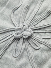 Çiçekli Aplikeli Kısa Kollu Triko Üst