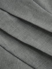 Kırışık Bel V-Yaka Asimetrik Bluz