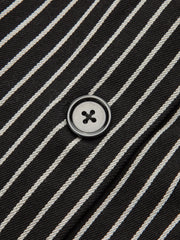 Pamuk Karışımlı Çizgili Kemerli Uzun Yelek