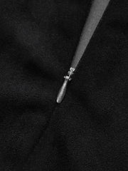 Asimetrik Kontrastlı Çizgili Mini Etek