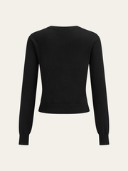 Metal Düğmeli Triko Hırka