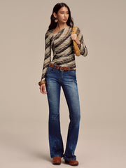 Asimetrik Yarı Şeffaf Bluz