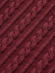 Metalik Detaylı Kablo Örgü Hırka