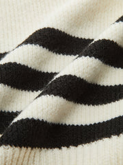 Kısa Çizgili Triko Yelek