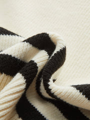 Kısa Çizgili Triko Yelek