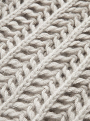 Metal Düğmeli Açık Örgü Yelek