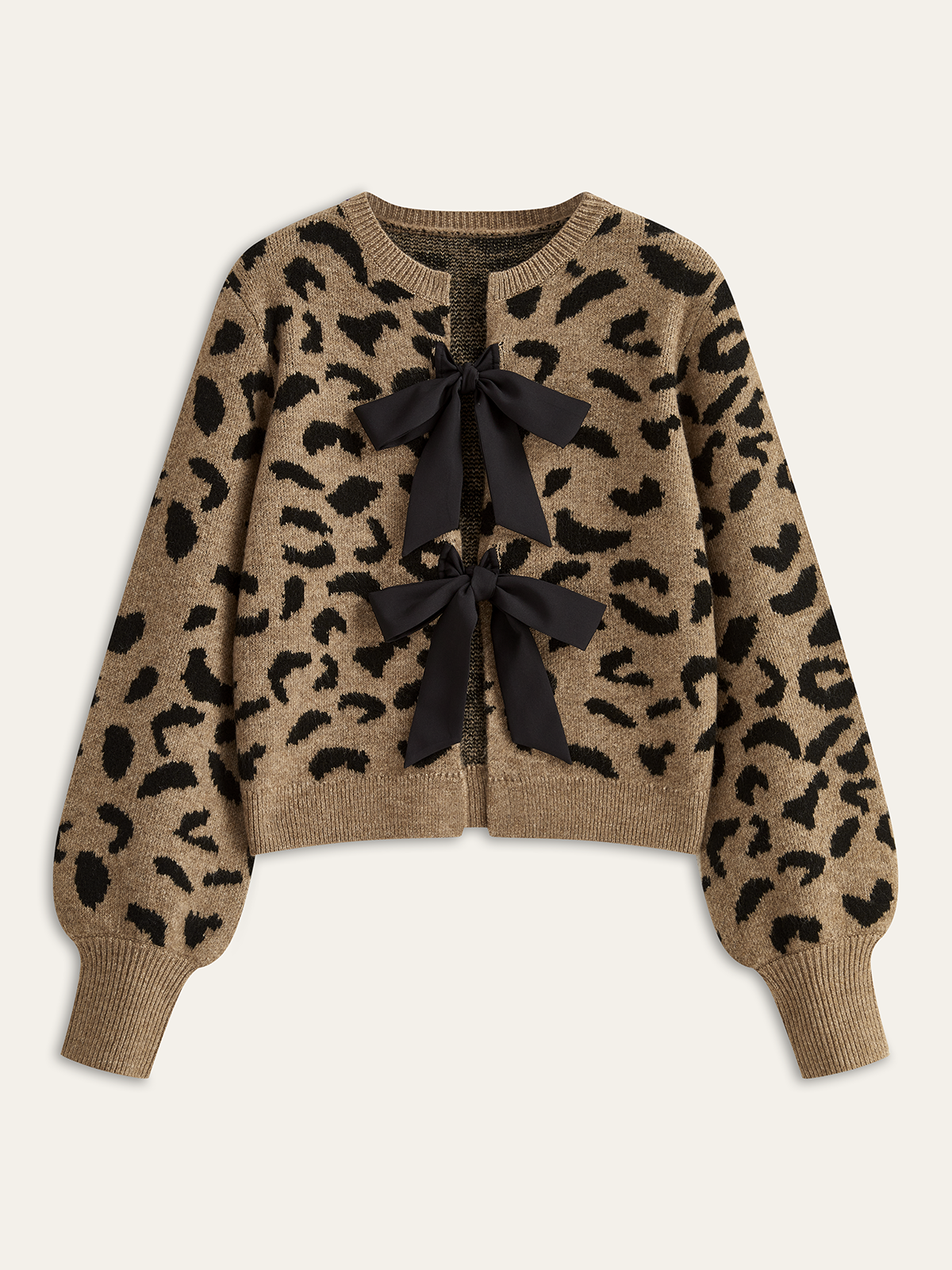 Leopar Desenli Papyonlu Üst