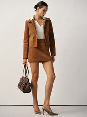 Kordonlu Cepli Yaka Ceket