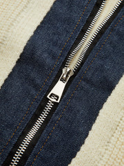 Kot Panel Fermuarlı Triko Hırka