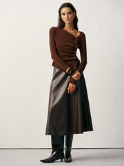 Asimetrik Yan Düğmeli Hırka