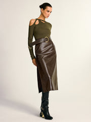 Asimetrik Kesim Açık Omuz Bluz