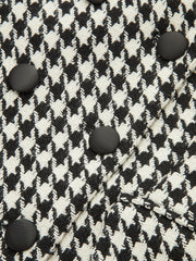 Kış Desenli Çift Düğmeli Ceket