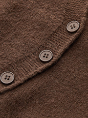 Asimetrik Düğmeli Ön Hırka