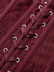 Bağcıklı Dantelli Açık Sırt Korse Üst