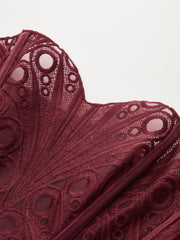 Bağcıklı Dantelli Açık Sırt Korse Üst