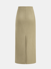 Asimetrik Drapeli Kemerli Etek