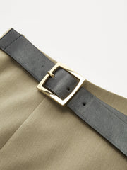 Asimetrik Drapeli Kemerli Etek