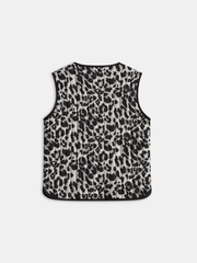 Leopar Desenli Yastıklı Yelek